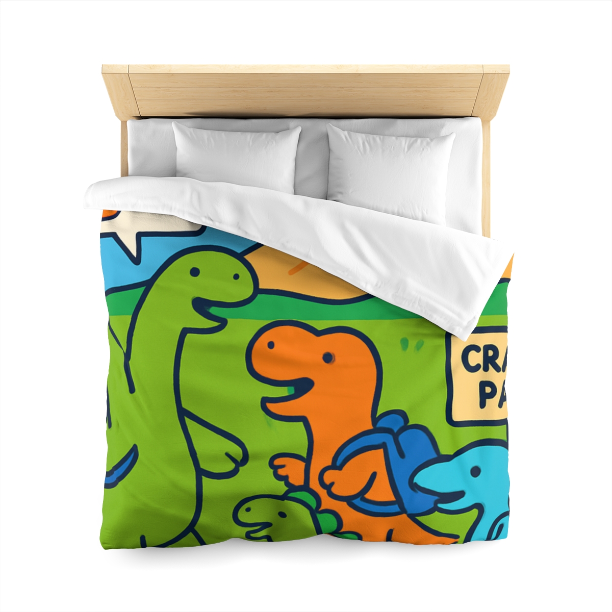 Cosmic Dino Field Trip unique patterned duvets