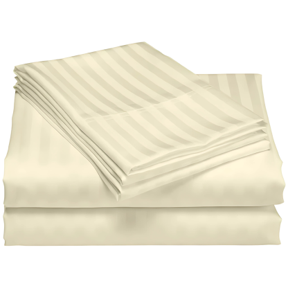 1200 Thread Count Cotton Stripe Deep Pocket Queen Sheet Set