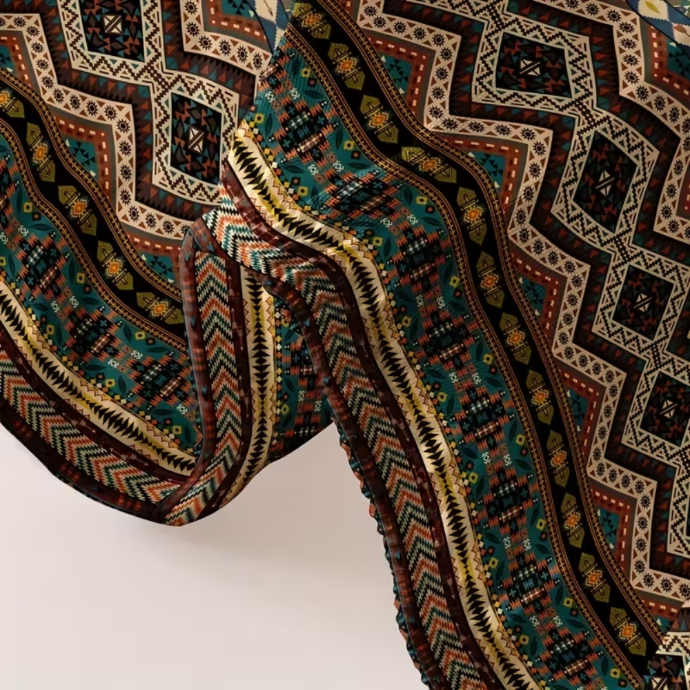 Bohemian Tribal Geometric Pattern Fitted Sheet