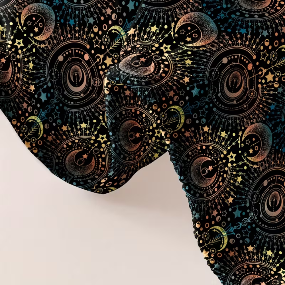 Universe Pattern Printed Fleece Fitted Bed Sheet For Bedroom