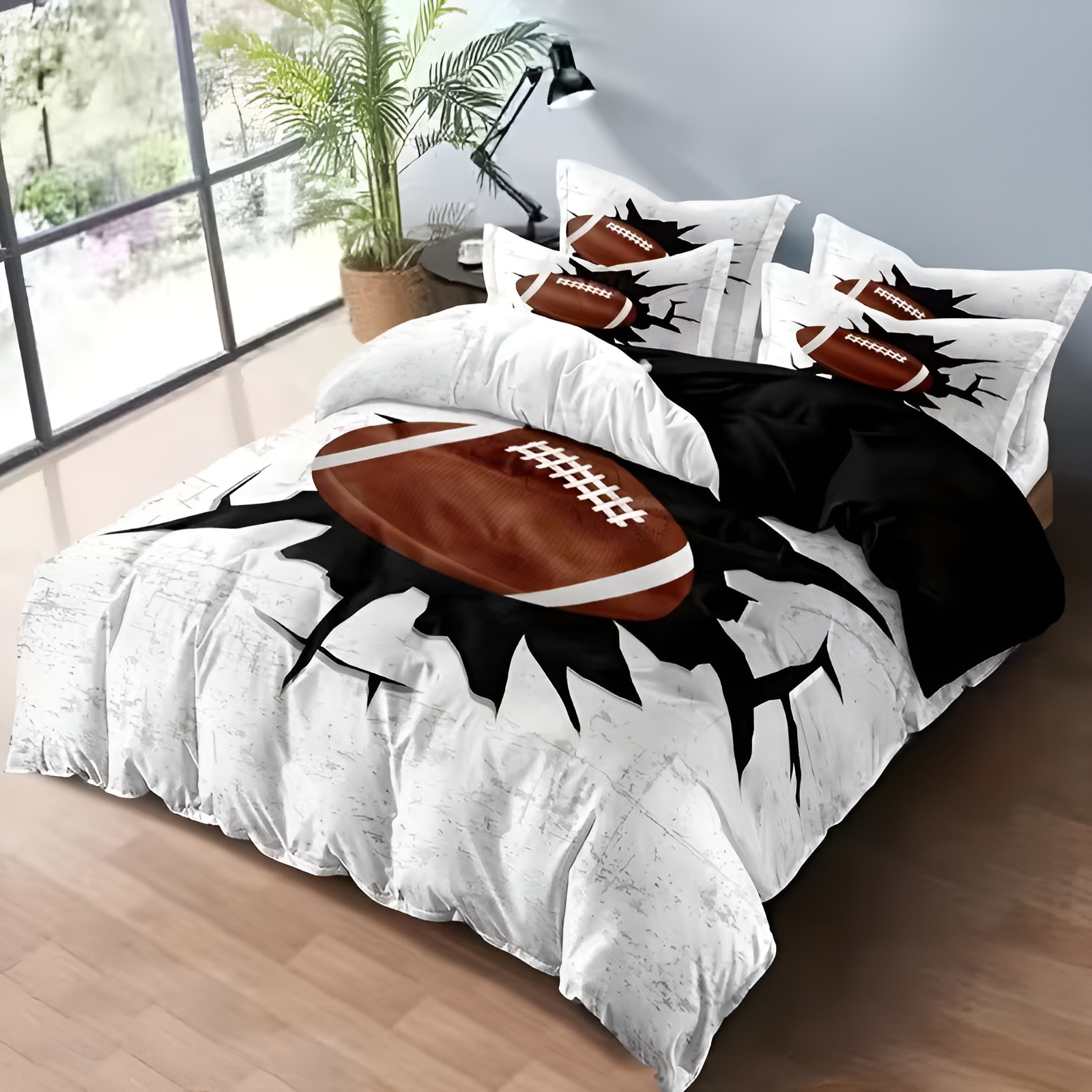 3 Piece Comforter Cover Set With Down Comforter Cover And Pillowcases