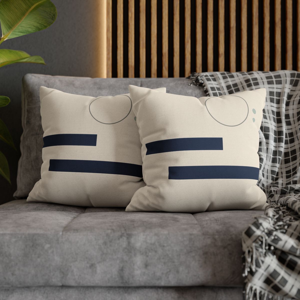 Twin Bars And Quiet Dot Cluster designer print pillow cases