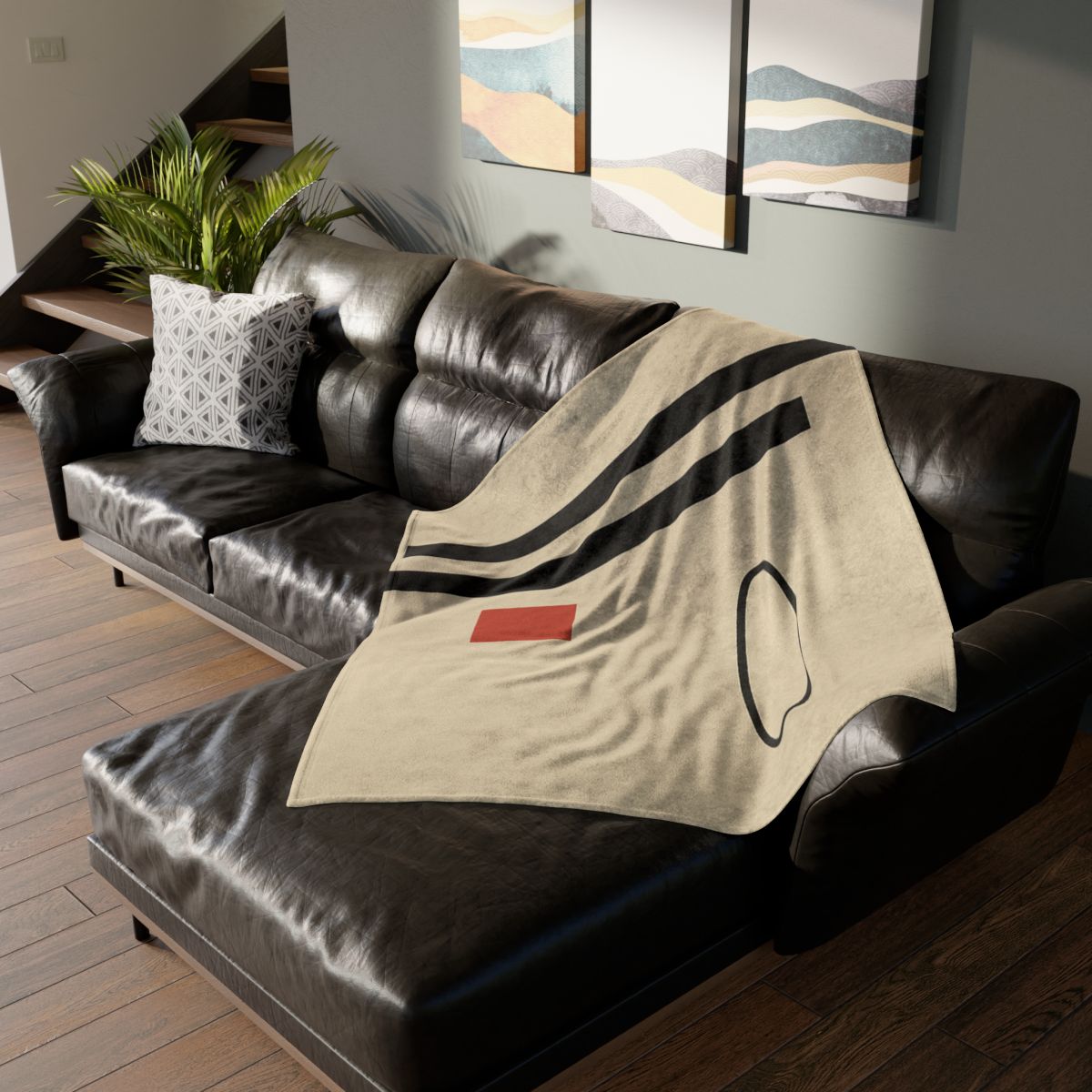 Aligned Posts With Floating Oval designer printed blankets