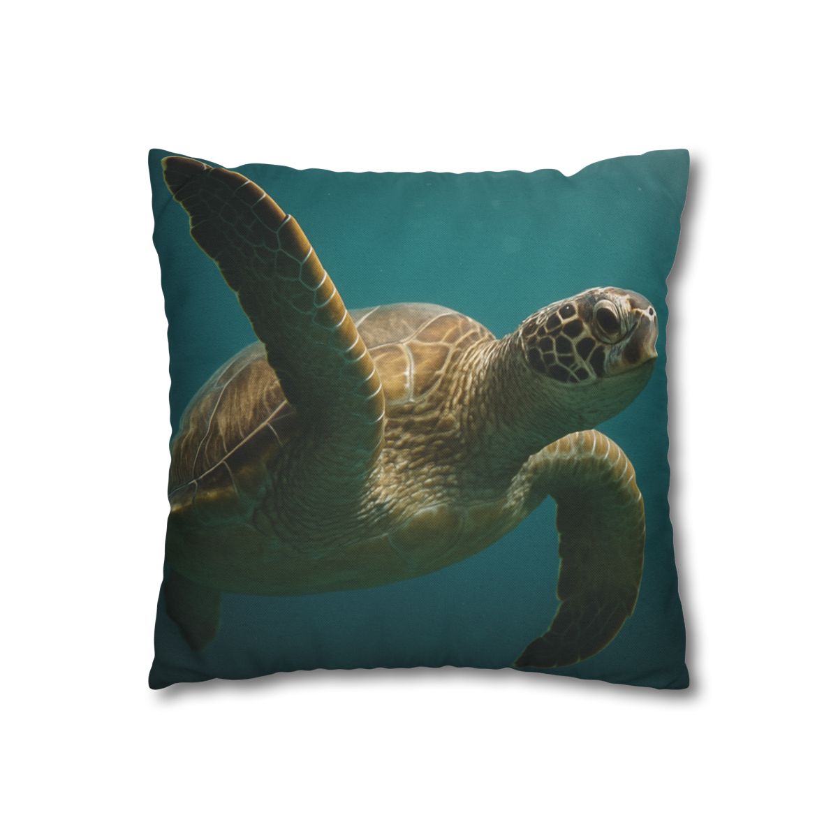 Nebula Glide Green Sea Turtle personalized pillow covers