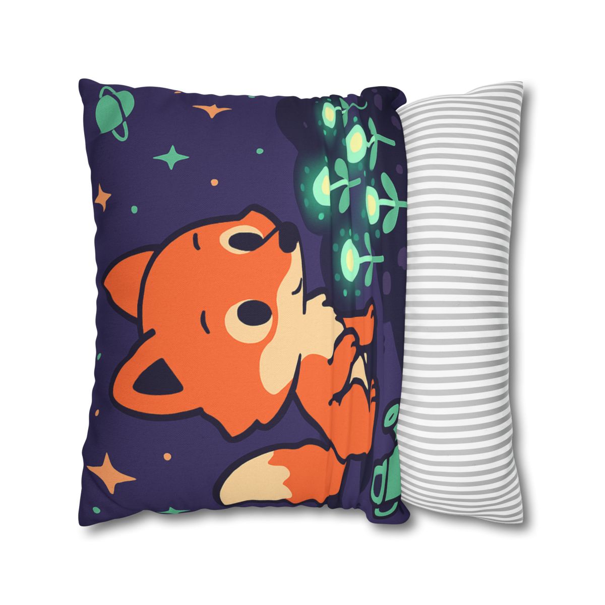 Galaxy Garden Fox personalized pillow covers