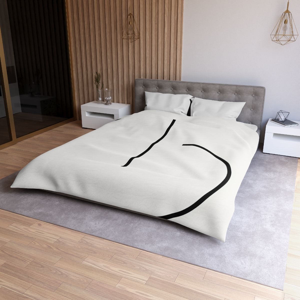 Twin Arc Horizon Offset custom duvets