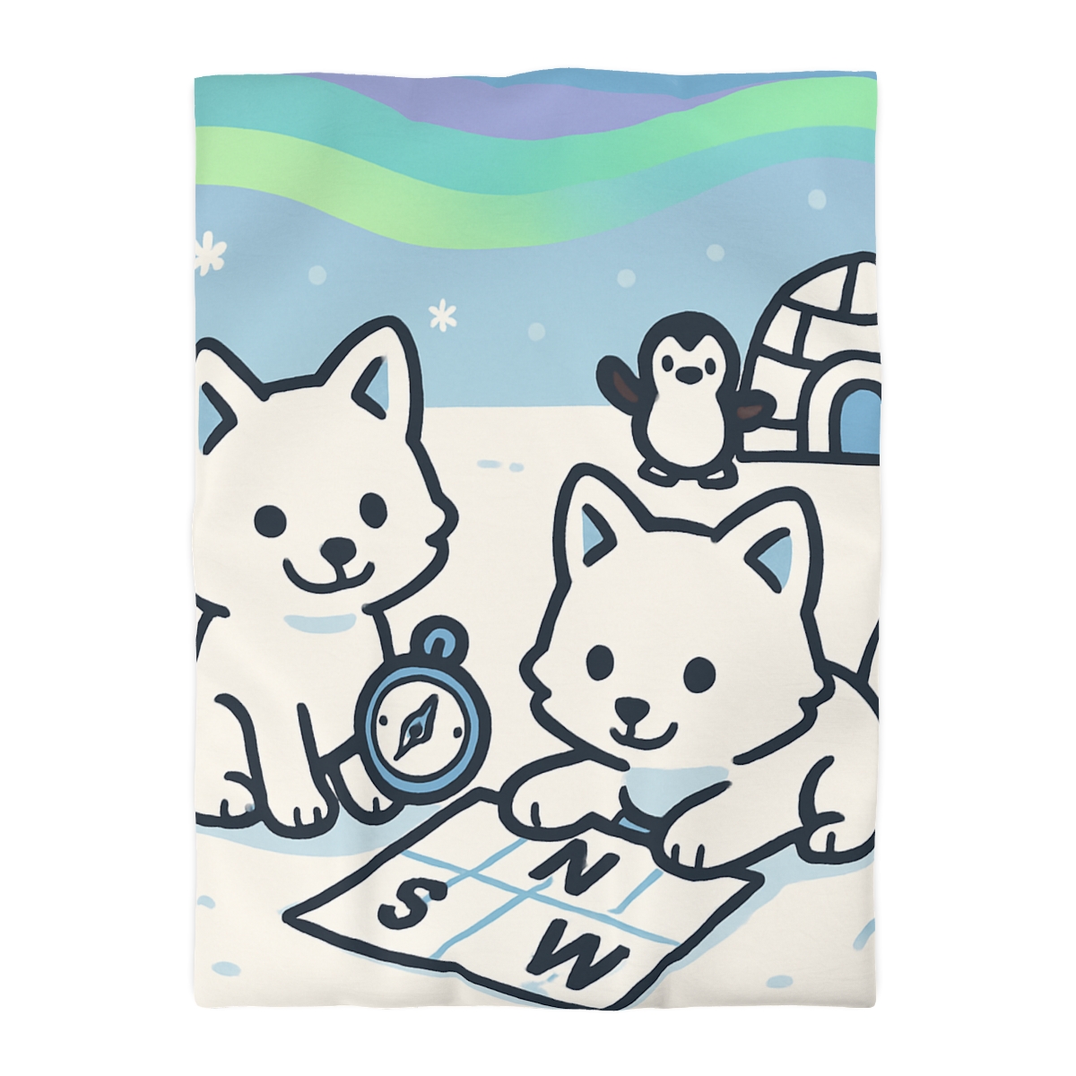 Polar Aurora Map Makers stylish duvet covers