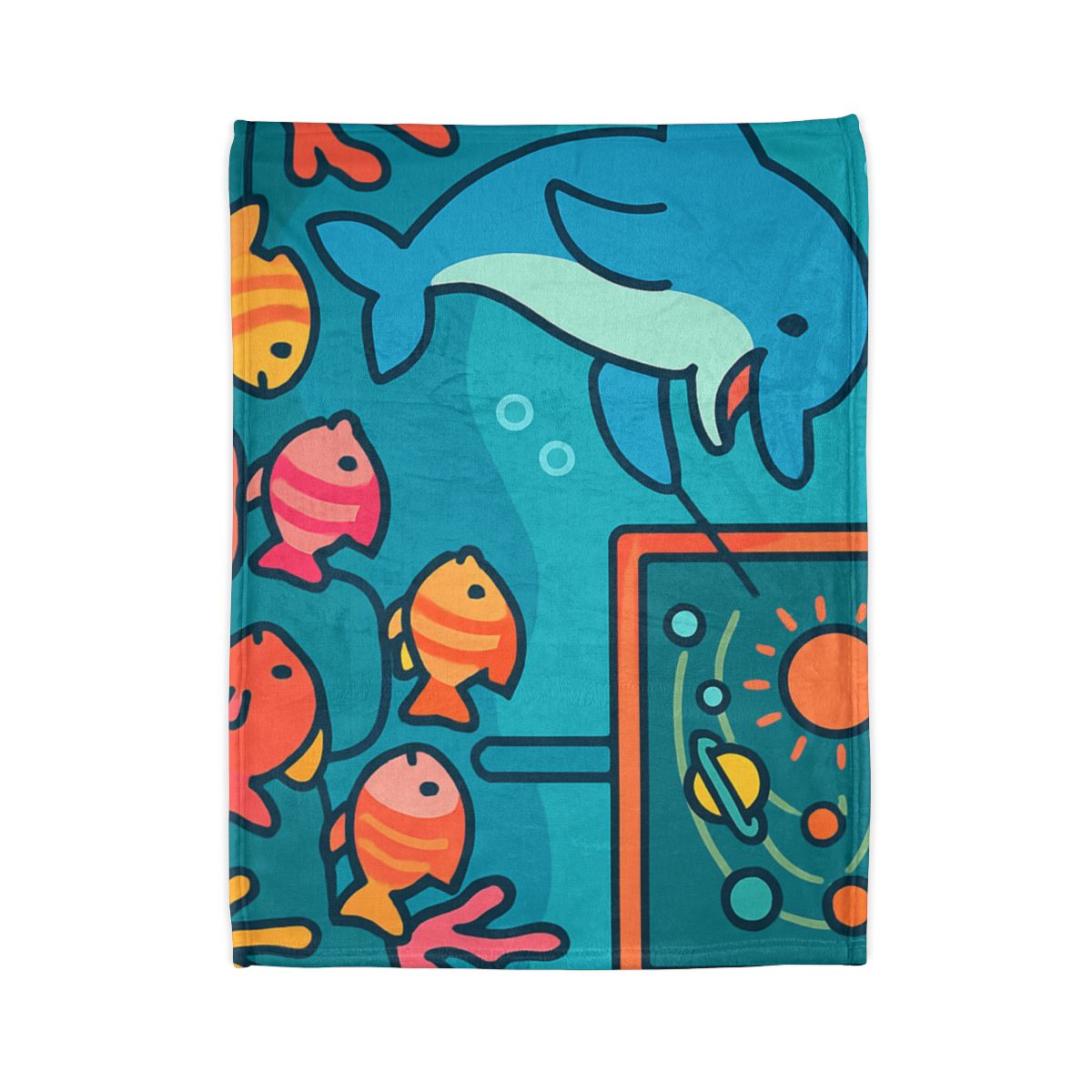 Cosmic Coral Reef Classroom decorative home blankets