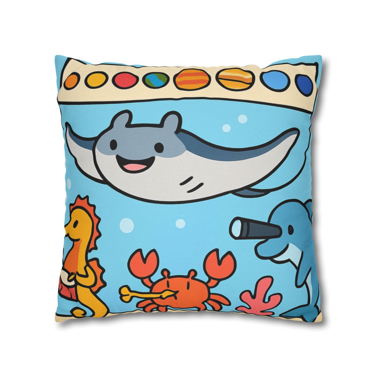 Rainbow Reef Planet Parade custom pillow cases