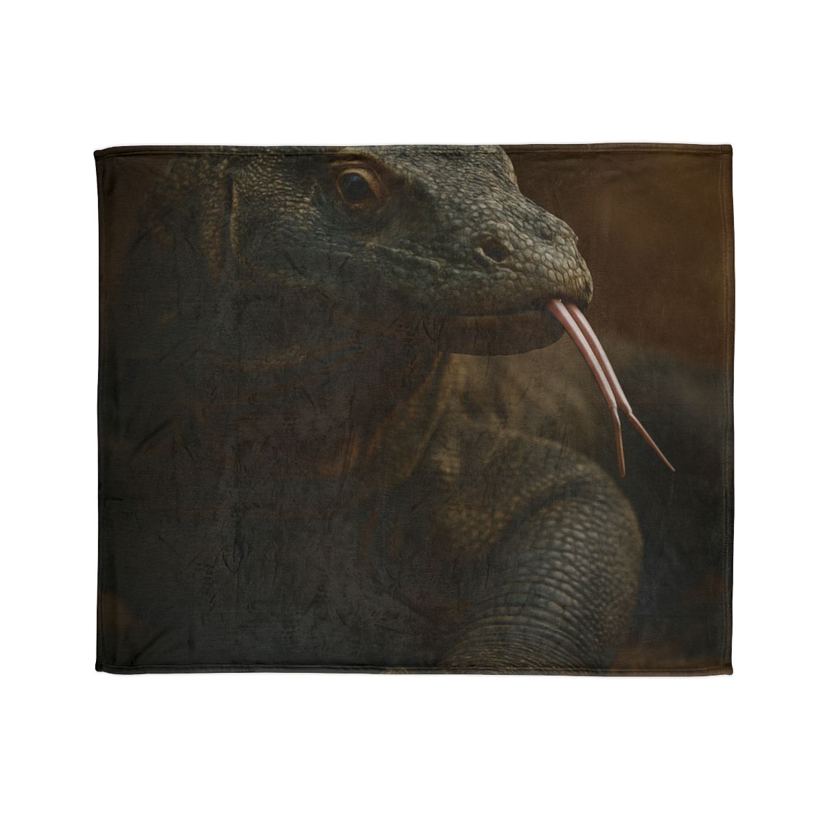 Ancient Sentinel Komodo Dragon personalized cozy blankets