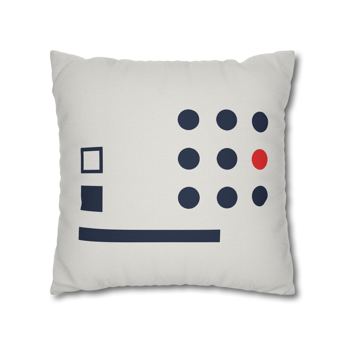 Missing Cell Dot Grid With Long Bar personalized pillow covers