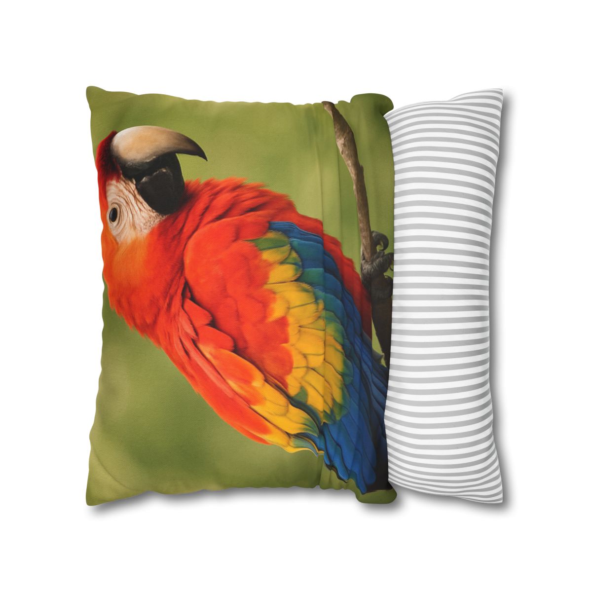 Crimson Cascade Scarlet Macaw designer print pillow cases