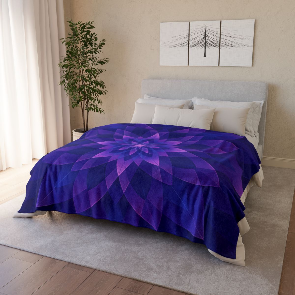 Petal Prism Overlap stylish throw blankets