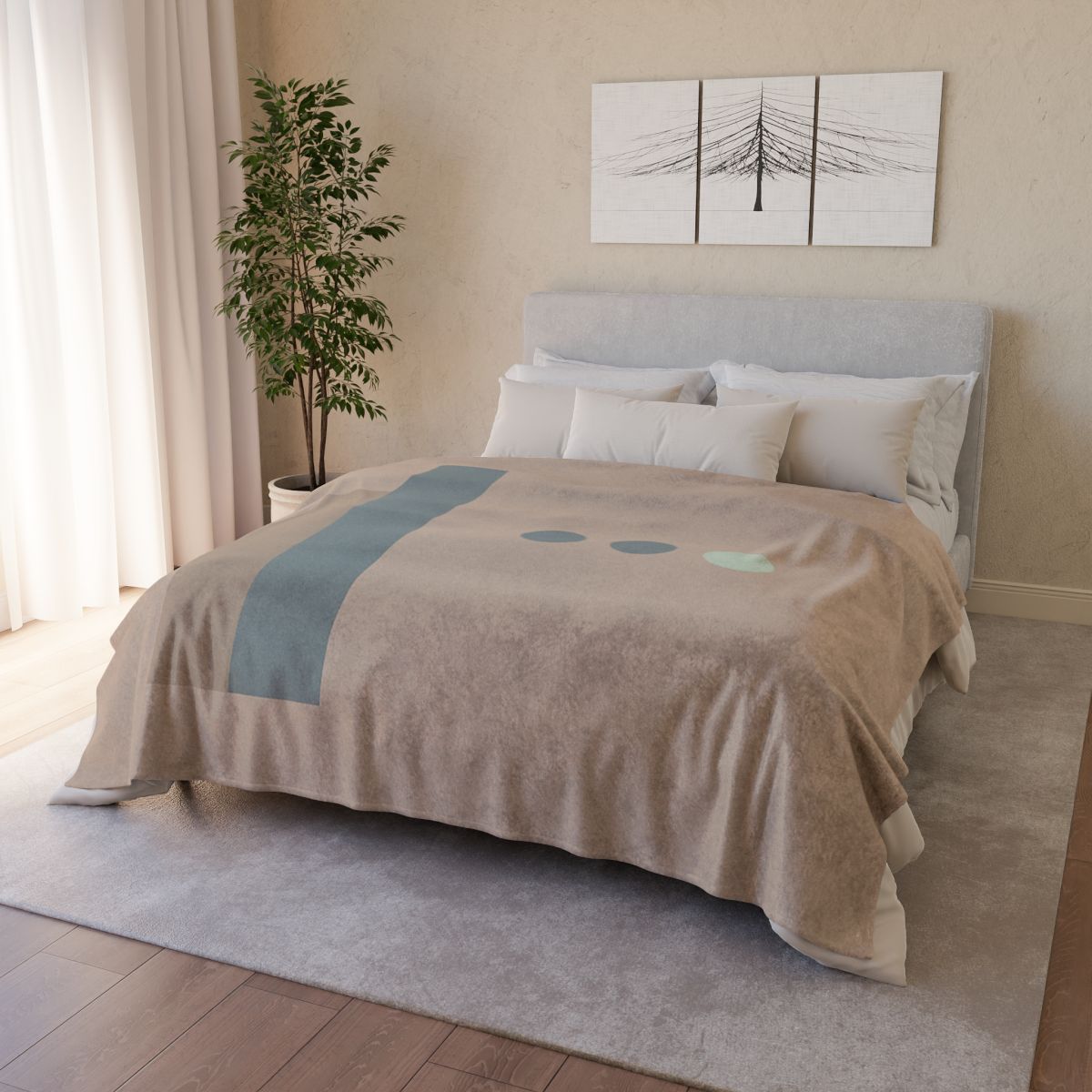 Stepped Pair And Small Dot Cluster soft fleece blankets