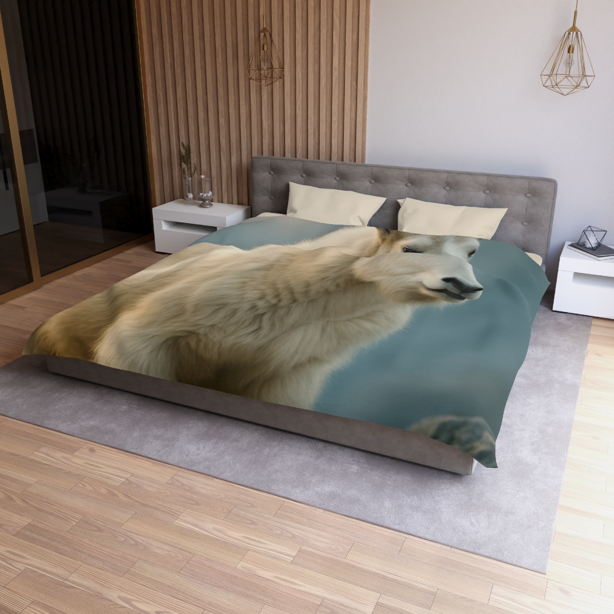 Glacier Watch Mountain Goat unique patterned duvets