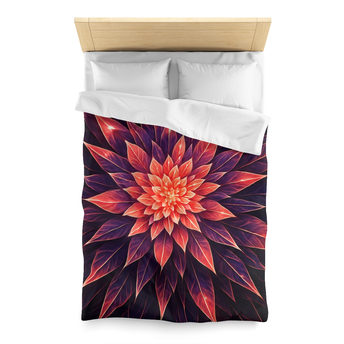 Cosmic Bloom Fractal personalized bedding duvets
