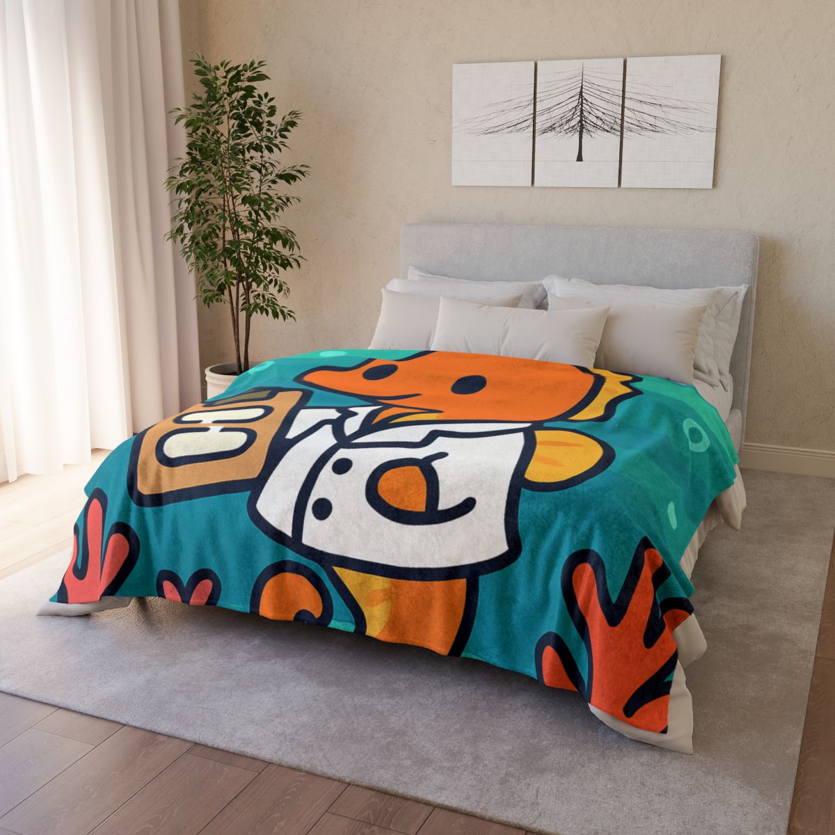 Aurora Reef Seahorse Scientist decorative home blankets