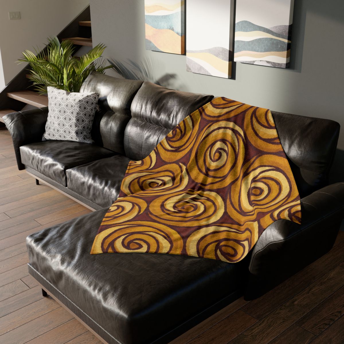 Spiral Bud Tessellation stylish throw blankets