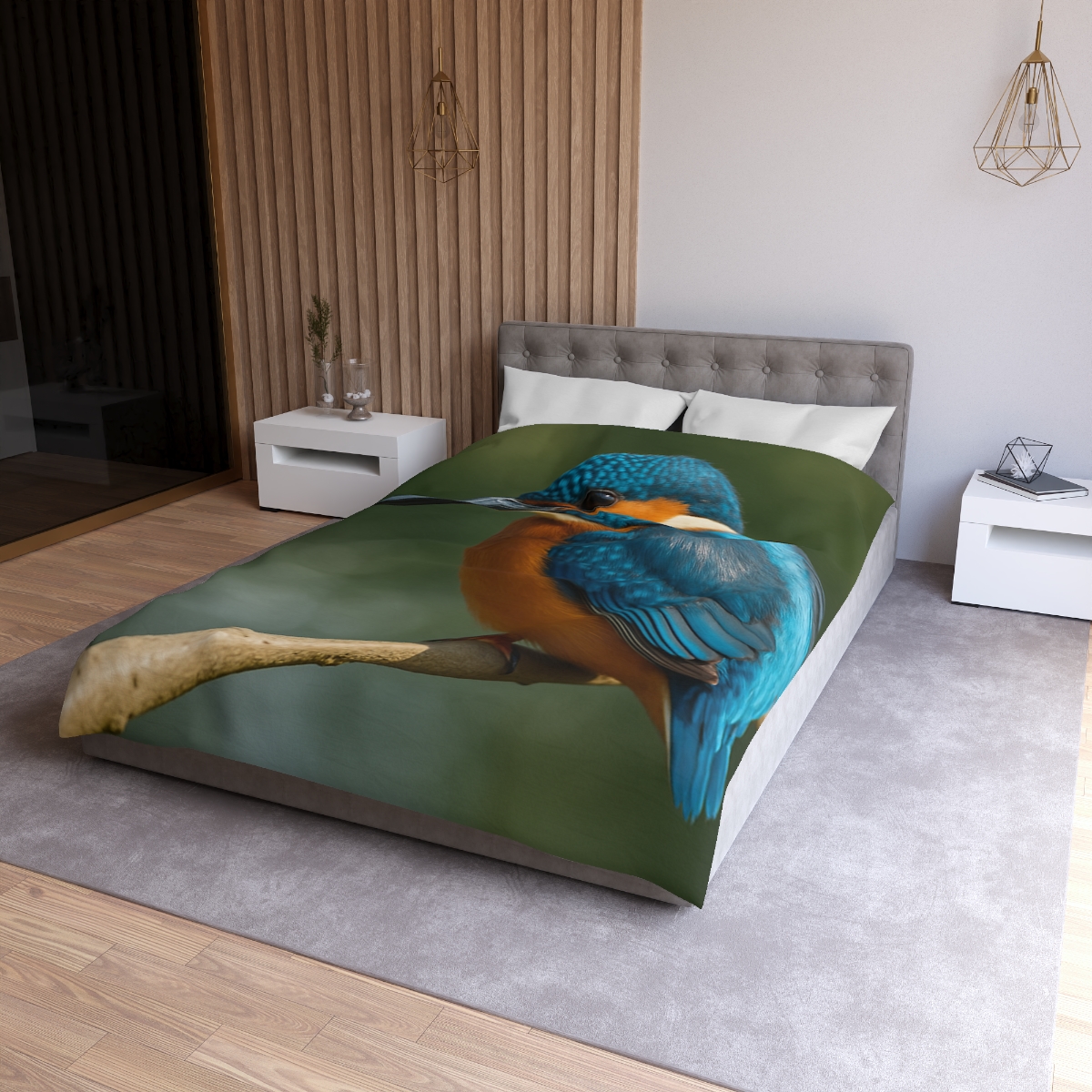 Azure Bolt Common Kingfisher trendy bedroom duvets