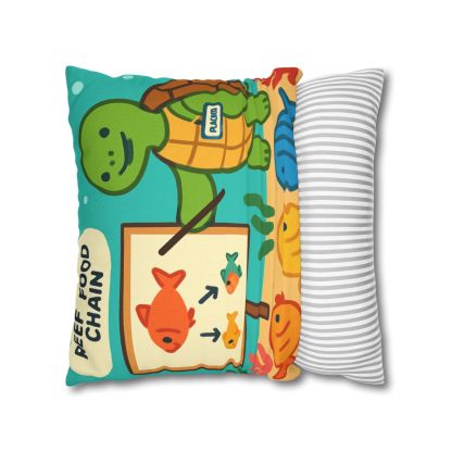 Coral Classroom Sea Turtle Guide trendy patterned pillow cases
