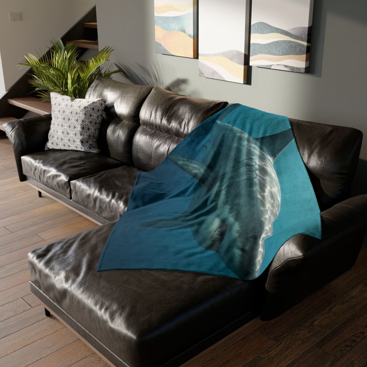 Silent Hunter Great White Shark decorative home blankets