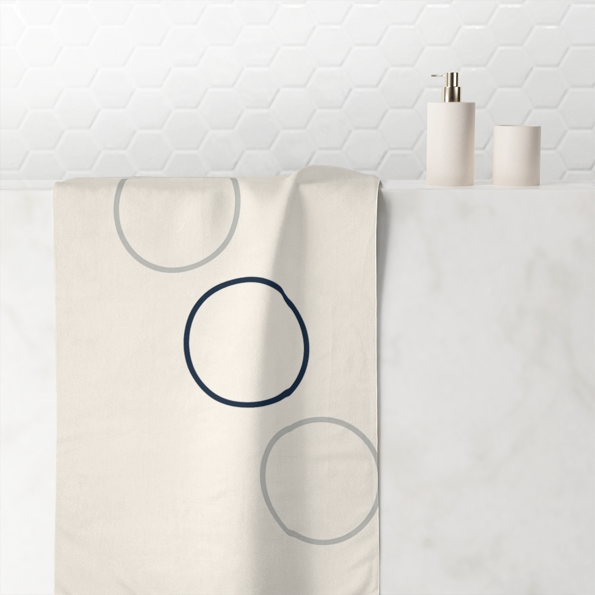 Diagonal Ring Alignment custom towels
