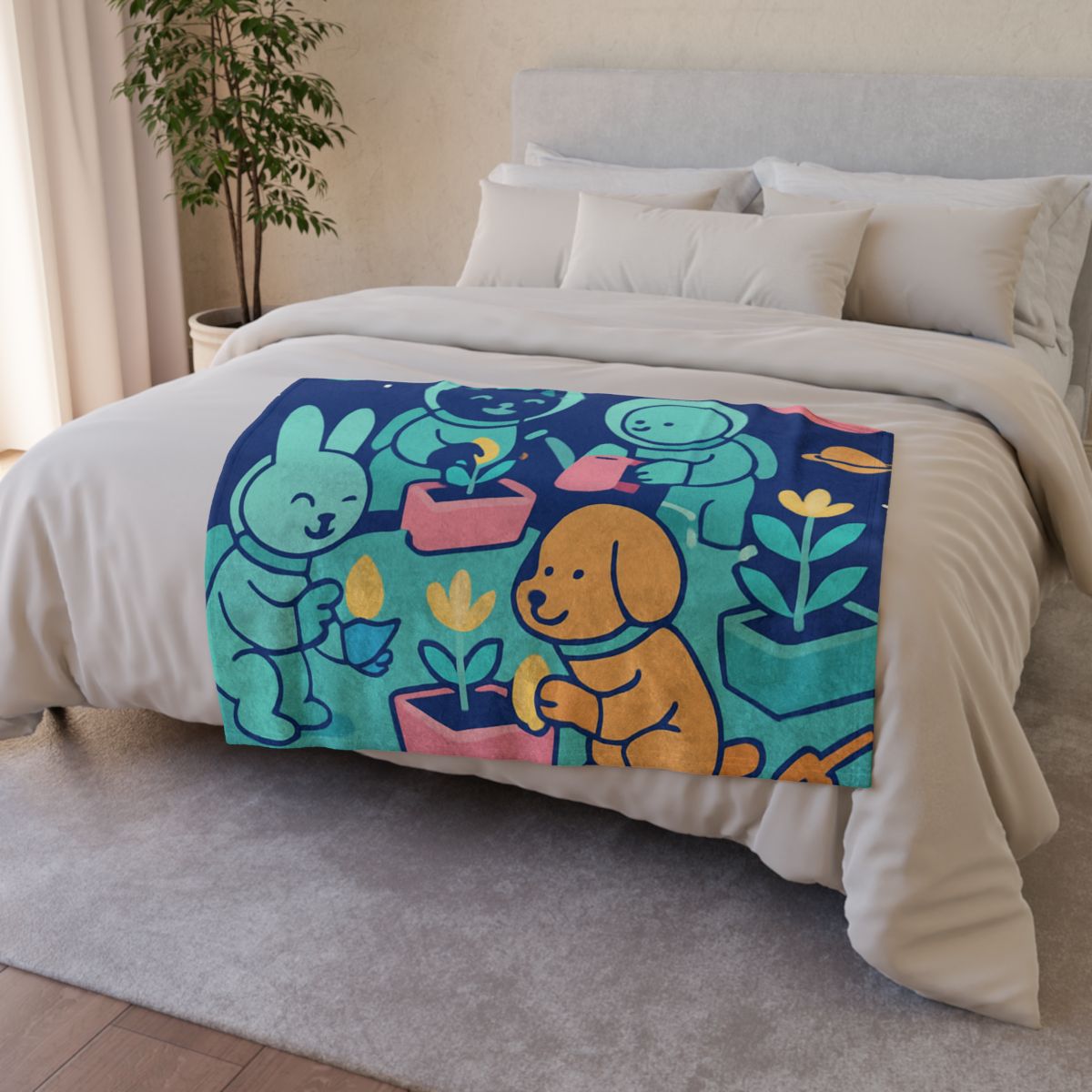 Galactic Gardeners trendy patterned blankets