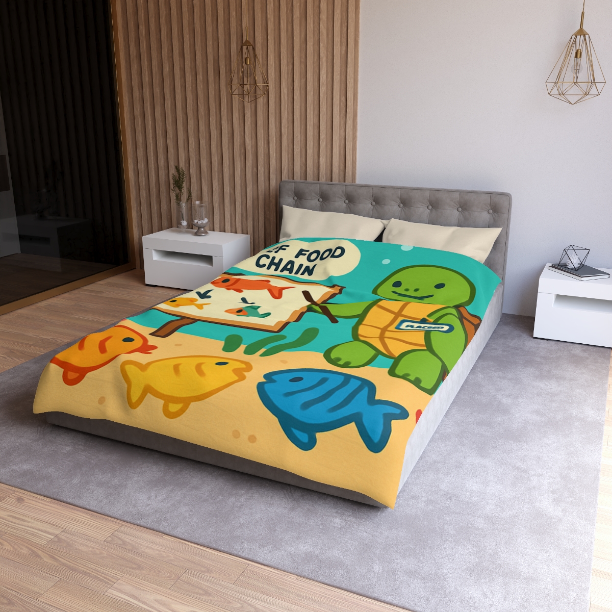 Coral Classroom Sea Turtle Guide trendy bedroom duvets