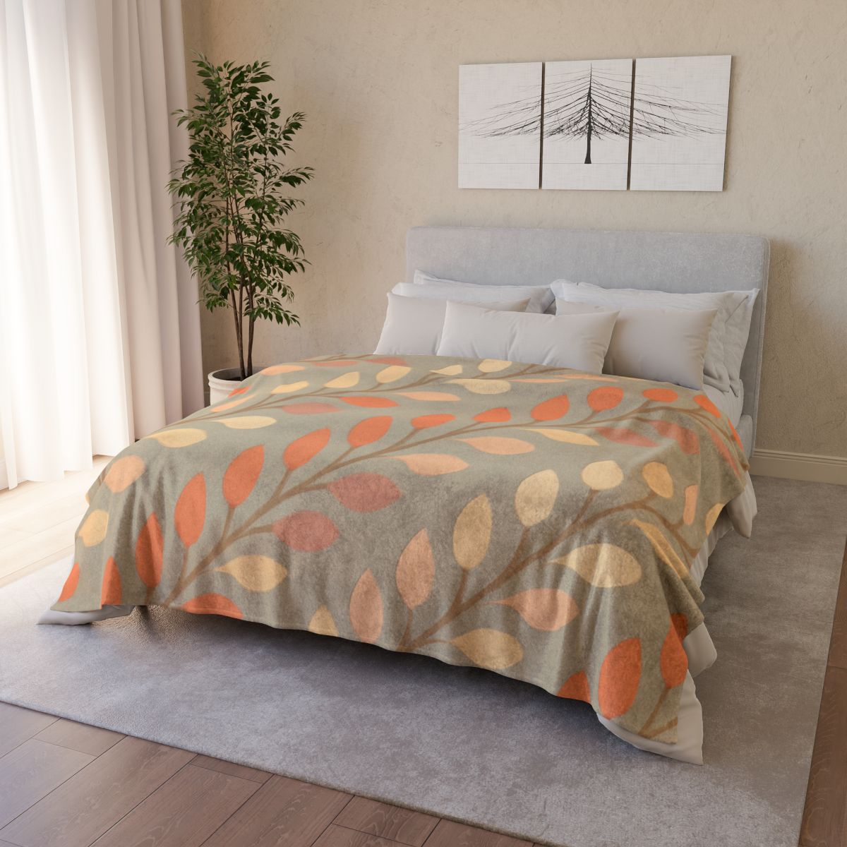 Bud Spiral Cascade soft fleece blankets