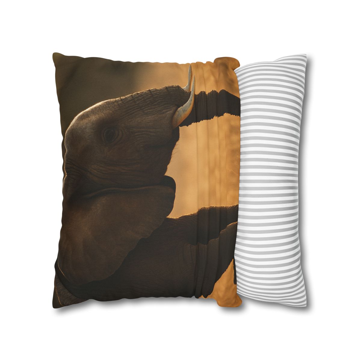 Gilded Horizon African Elephant soft cotton pillow cases