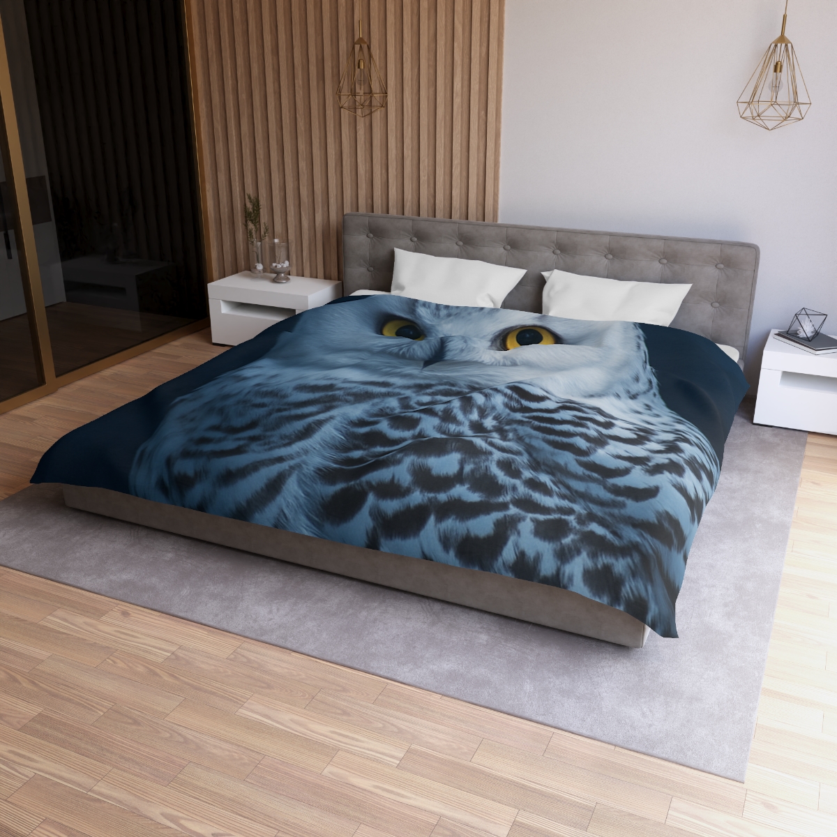 Midnight Watch Snowy Owl unique patterned duvets