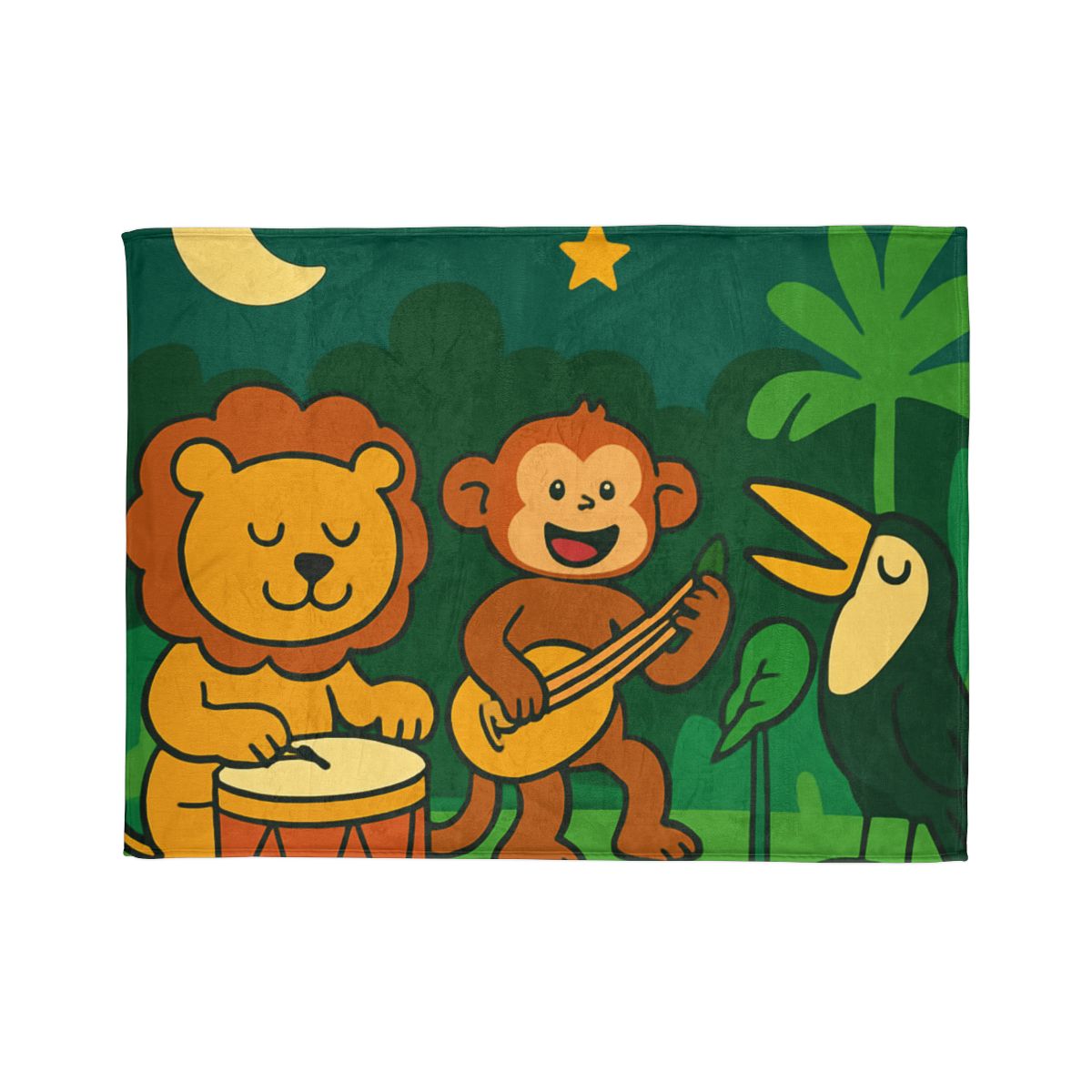 Moonlight Jungle Orchestra trendy patterned blankets