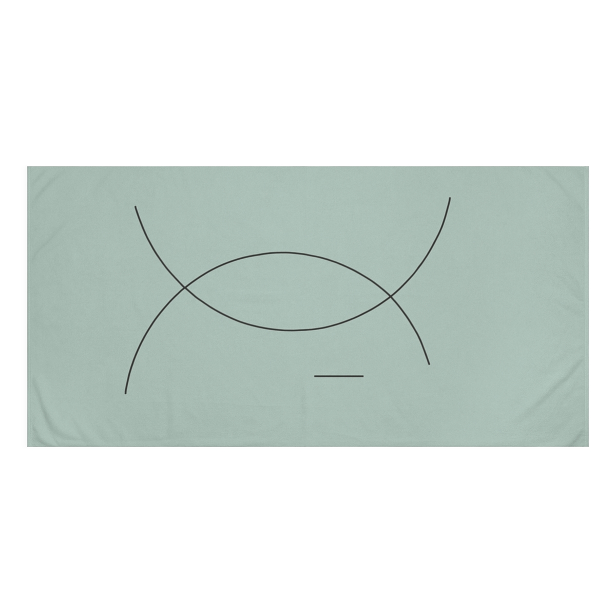 Intersecting Arc Pair designer printed towels