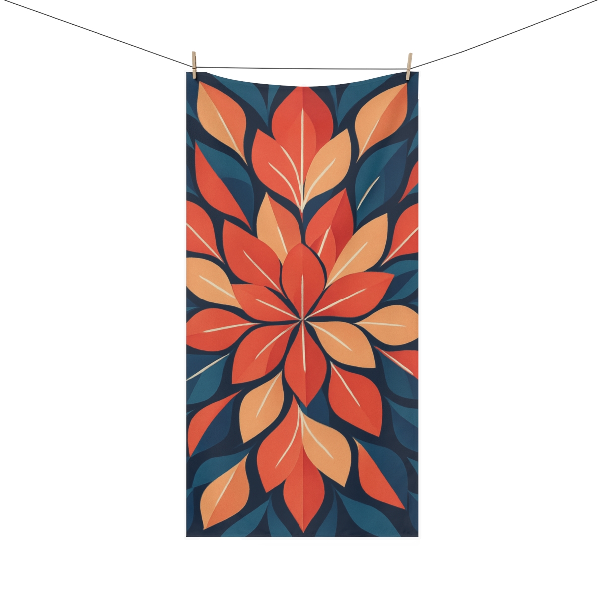 Petal Prism Lattice designer printed towels