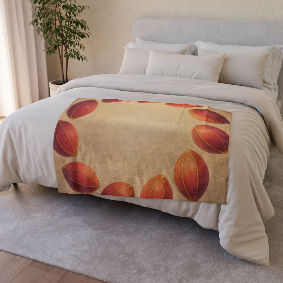 Cosmic Seed Pod Halo soft fleece blankets