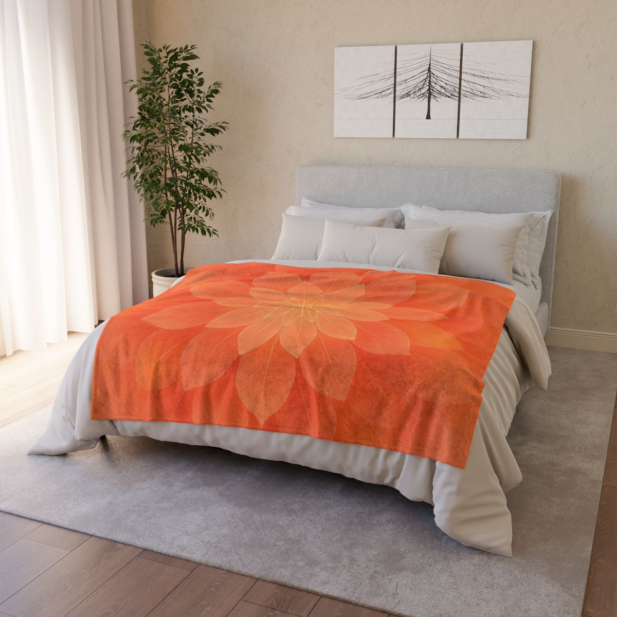 Petal Radius Kaleidoscope decorative home blankets