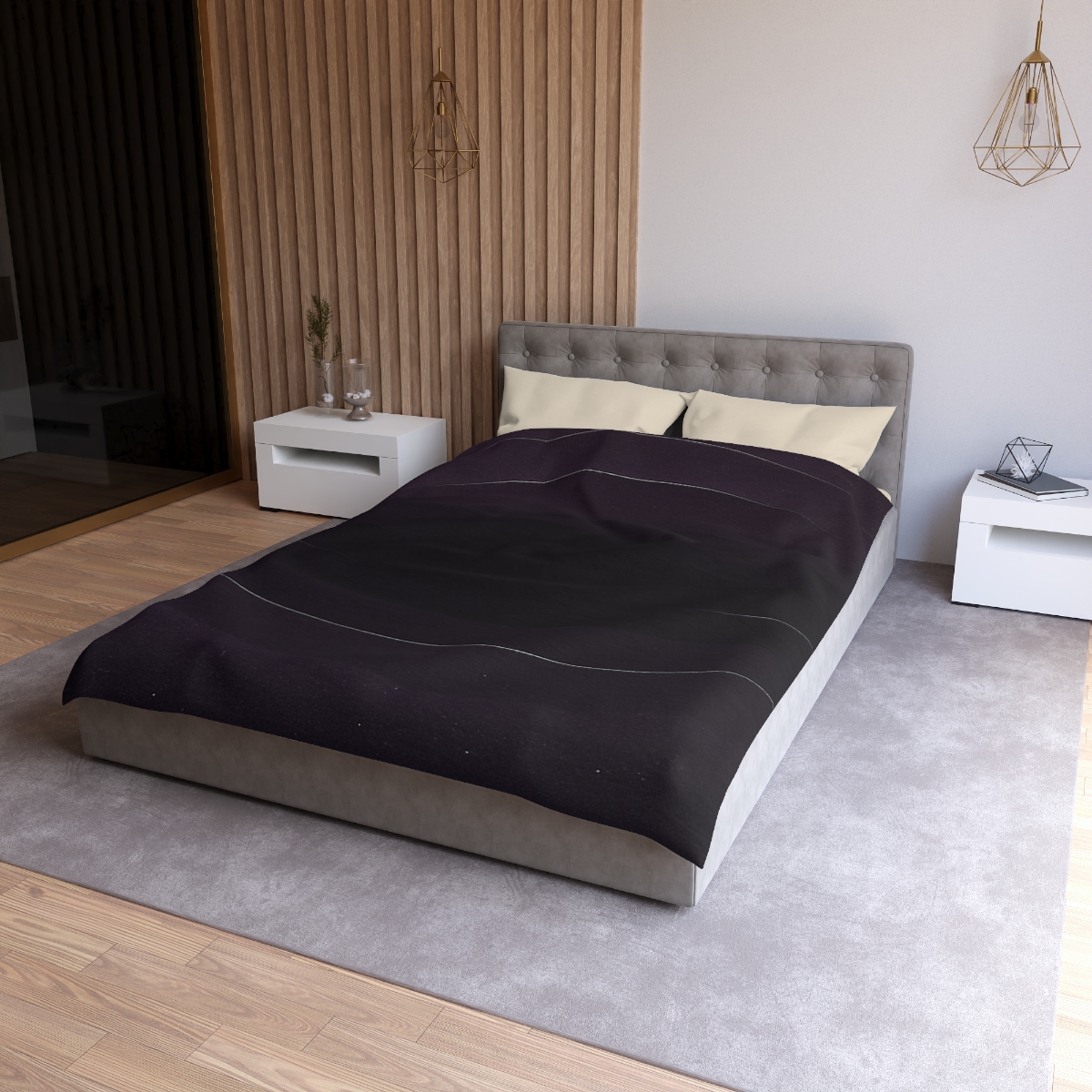 Void Echo Fringe custom duvets