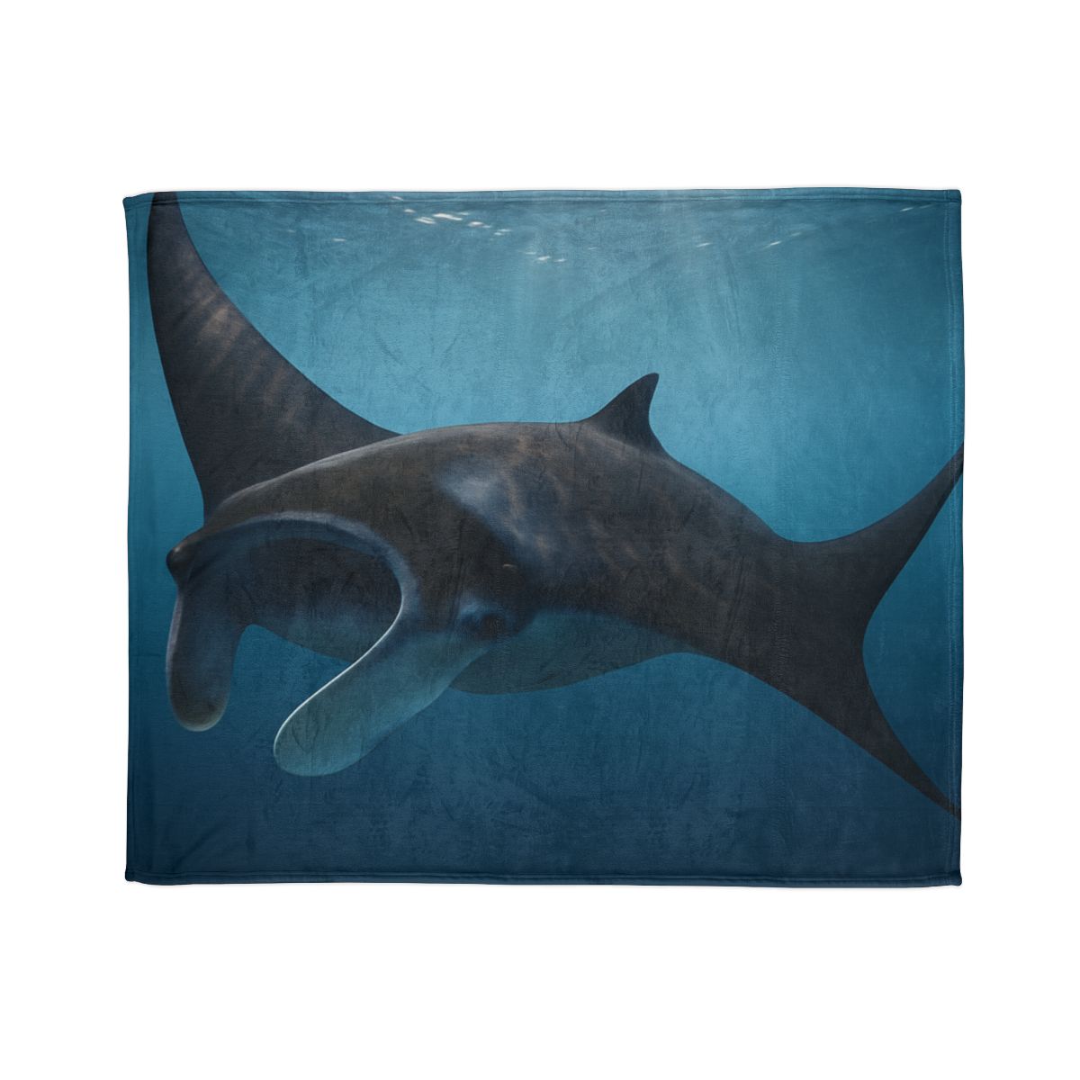 Sunlit Drift Manta Ray stylish throw blankets