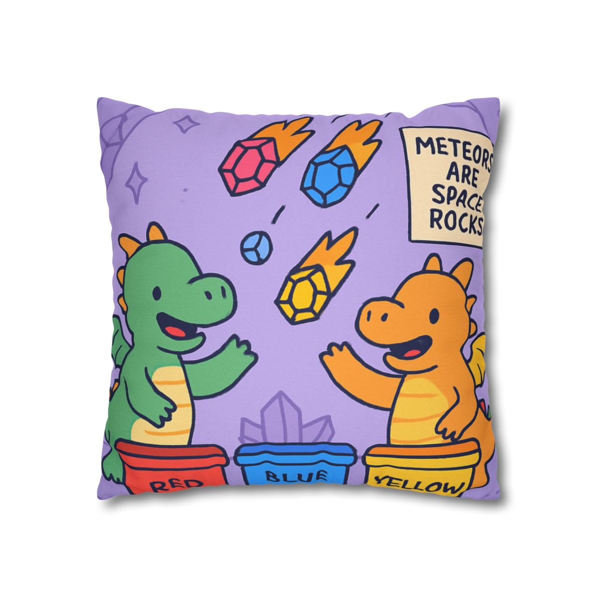 Crystal Cave Dragons Sorting Gem Meteors trendy patterned pillow cases