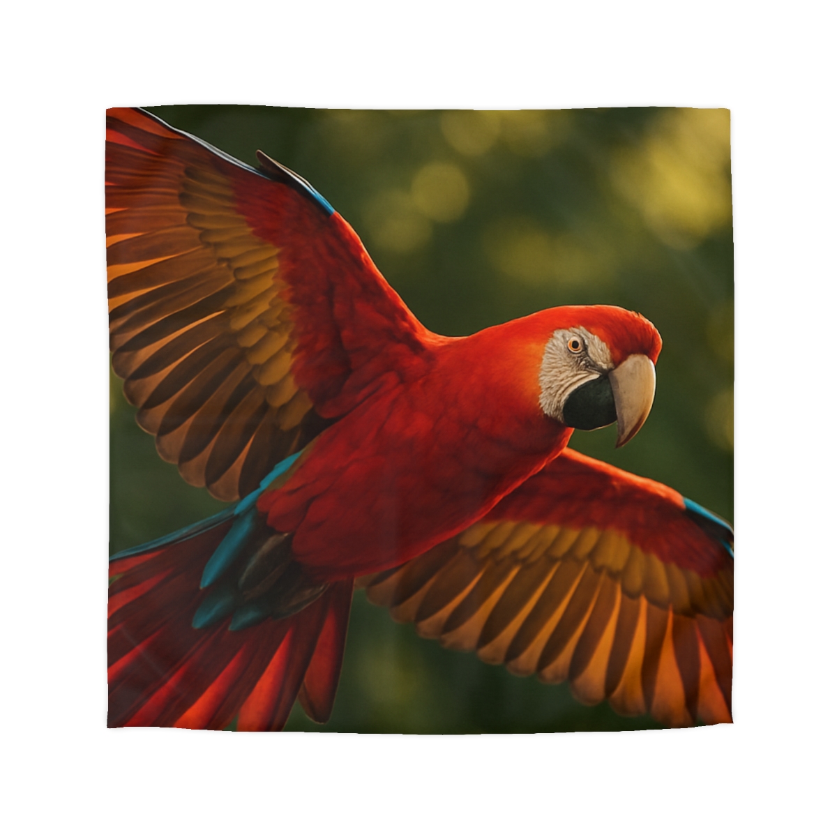 Scarlet Macaw Ember Flight trendy bedroom duvets