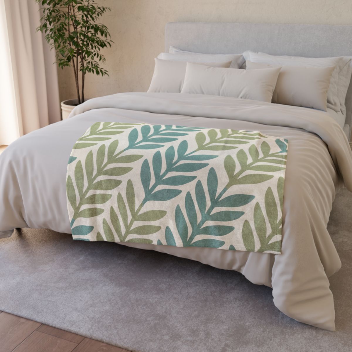 Frond Geometry Sequence unique gift blankets