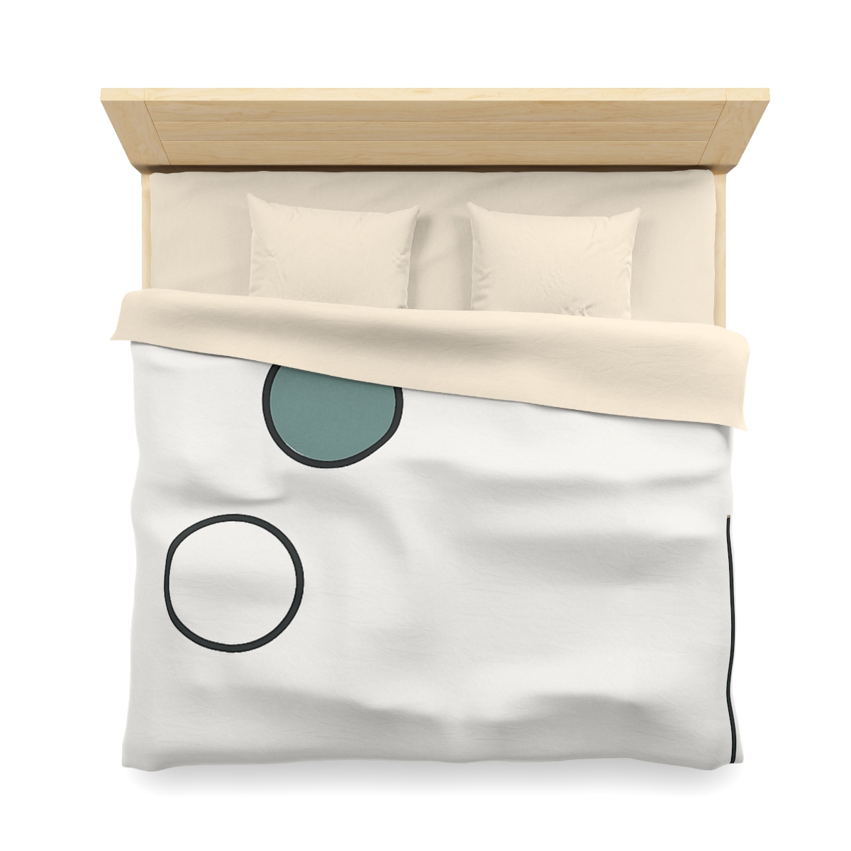 Triad Circles With Corner Frame Pause unique patterned duvets