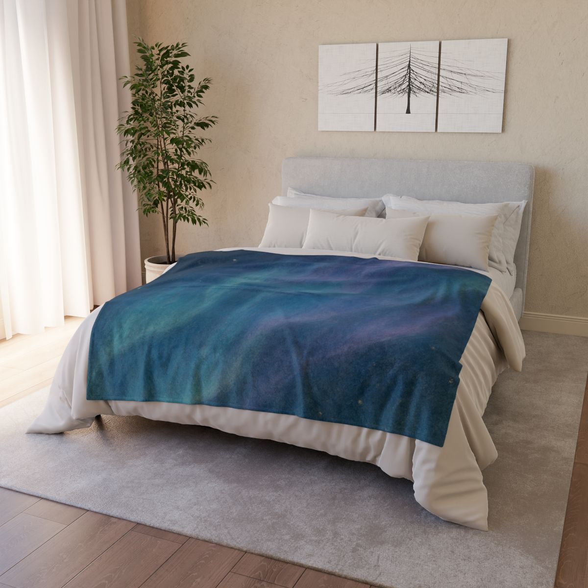 Aurora Tidal Veil soft fleece blankets