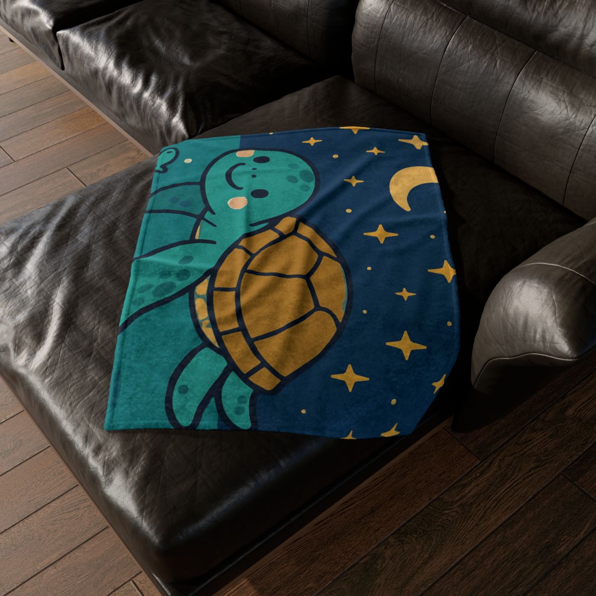 Starry Sea Turtle Voyage stylish throw blankets