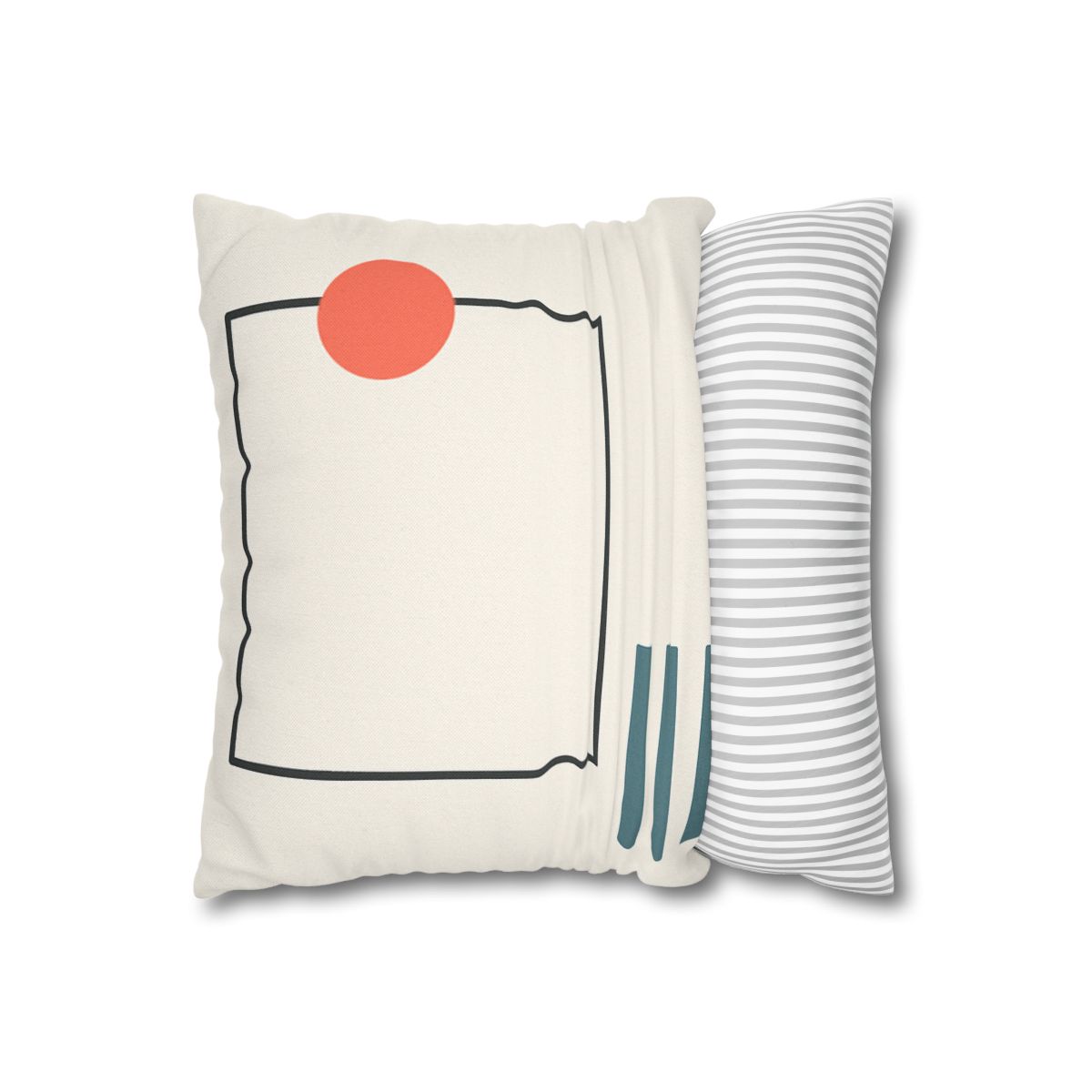 Quiet Orbit With Split Frame designer print pillow cases