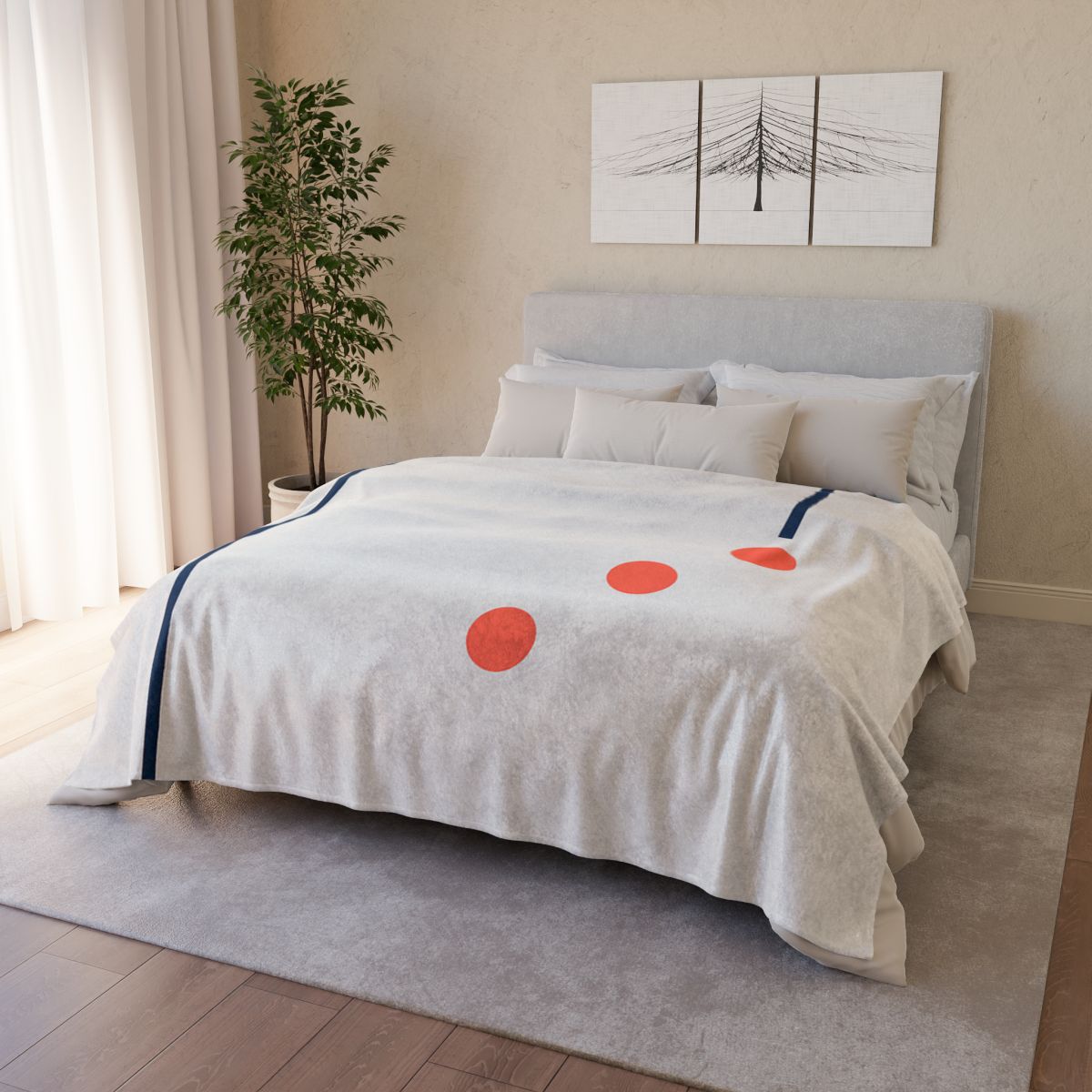 Diagonal Constellation Frame designer printed blankets