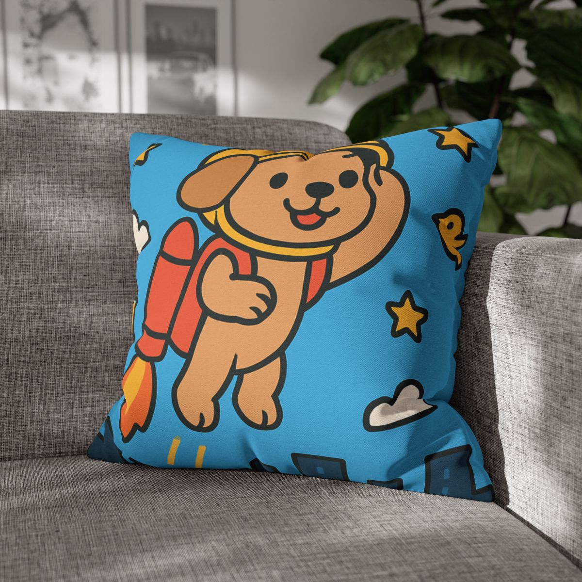 Rocket Puppy Patrol comfortable bedding pillow covers