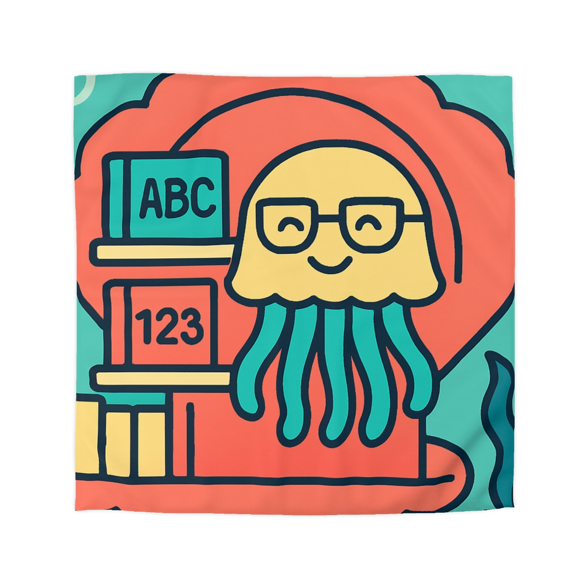 Nebula Jellyfish Library personalized bedding duvets