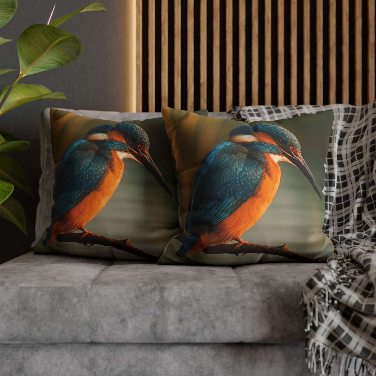Aurora Splash Common Kingfisher comfortable bedding pillow covers