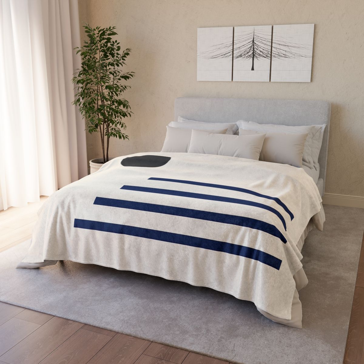 Quiet Orbit Bar Quartet trendy patterned blankets